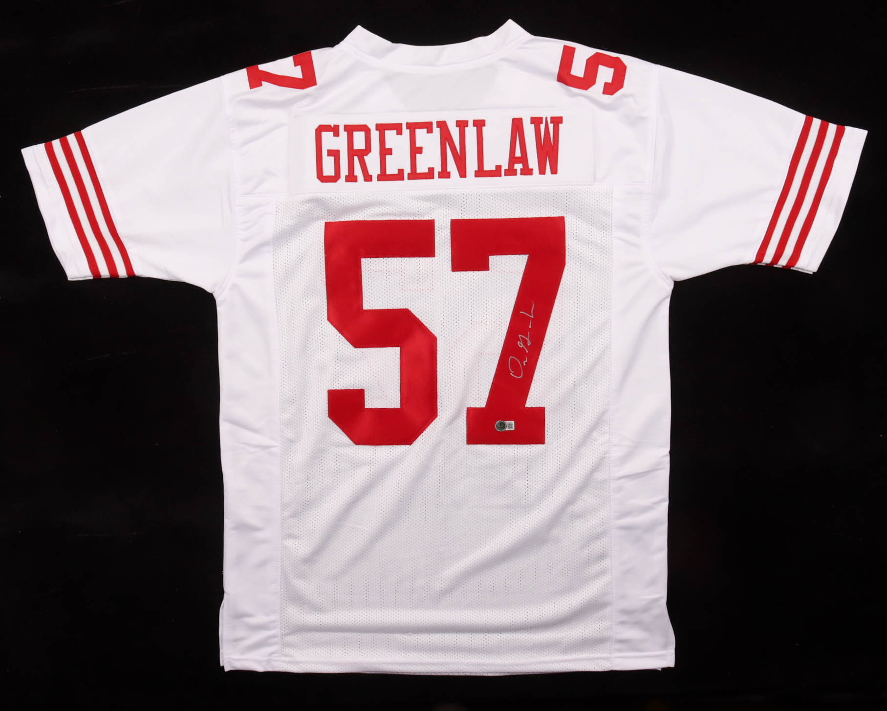 Dre Greenlaw Signed Jersey (Beckett) at PristineAuction.com Dre Greenlaw Signed Jersey (Beckett) at PristineAuction.com