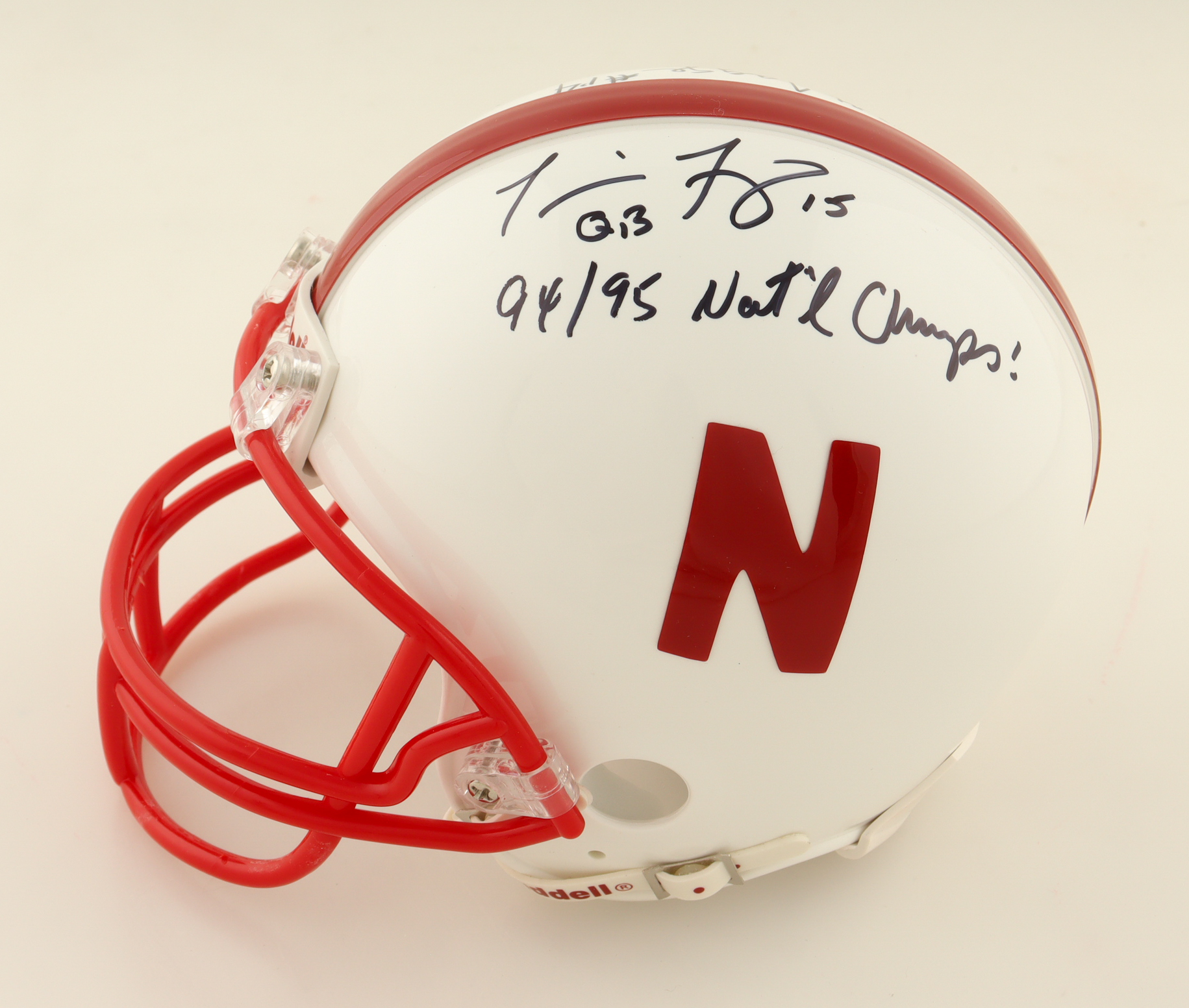 Tommie Frazier & Jerry Tagge Signed Nebraska Cornhuskers Mini Helmet Inscribed "94/95 Nat'l Champs!" & "1970-71 Nat'l Champs!" (PSA) at PristineAuction.com Tommie Frazier & Jerry Tagge Signed Nebraska Cornhuskers Mini Helmet Inscribed "94/95 Nat'l Champs!" & "1970-71 Nat'l Champs!" (PSA) at PristineAuction.com