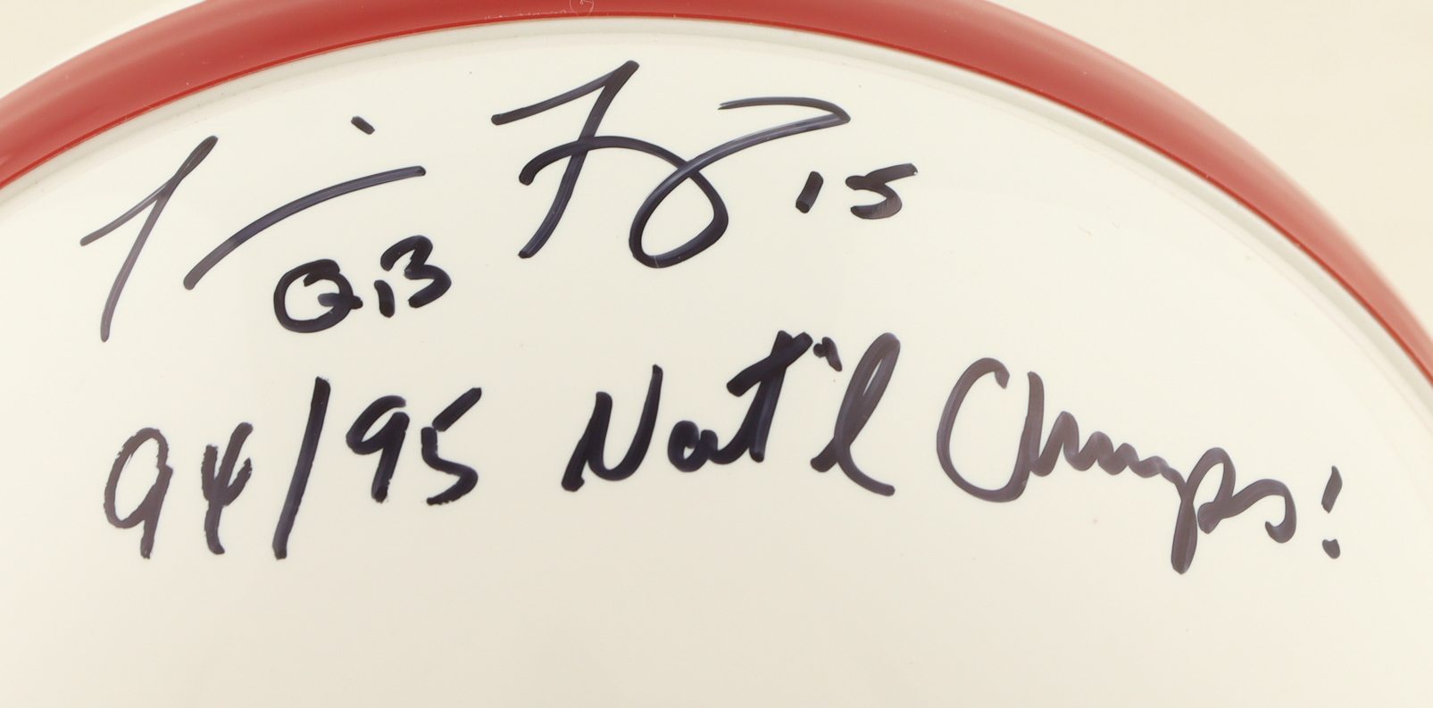 Tommie Frazier & Jerry Tagge Signed Nebraska Cornhuskers Mini Helmet Inscribed "94/95 Nat'l Champs!" & "1970-71 Nat'l Champs!" (PSA) at PristineAuction.com Tommie Frazier & Jerry Tagge Signed Nebraska Cornhuskers Mini Helmet Inscribed "94/95 Nat'l Champs!" & "1970-71 Nat'l Champs!" (PSA) at PristineAuction.com