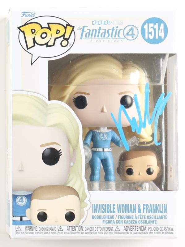 Vanessa Kirby Signed "Fantastic 4: First Steps" #1514 Invisible Woman & Franklin Funko Pop! Vinyl Figure (PSA) at PristineAuction.com Vanessa Kirby Signed "Fantastic 4: First Steps" #1514 Invisible Woman & Franklin Funko Pop! Vinyl Figure (PSA) at PristineAuction.com