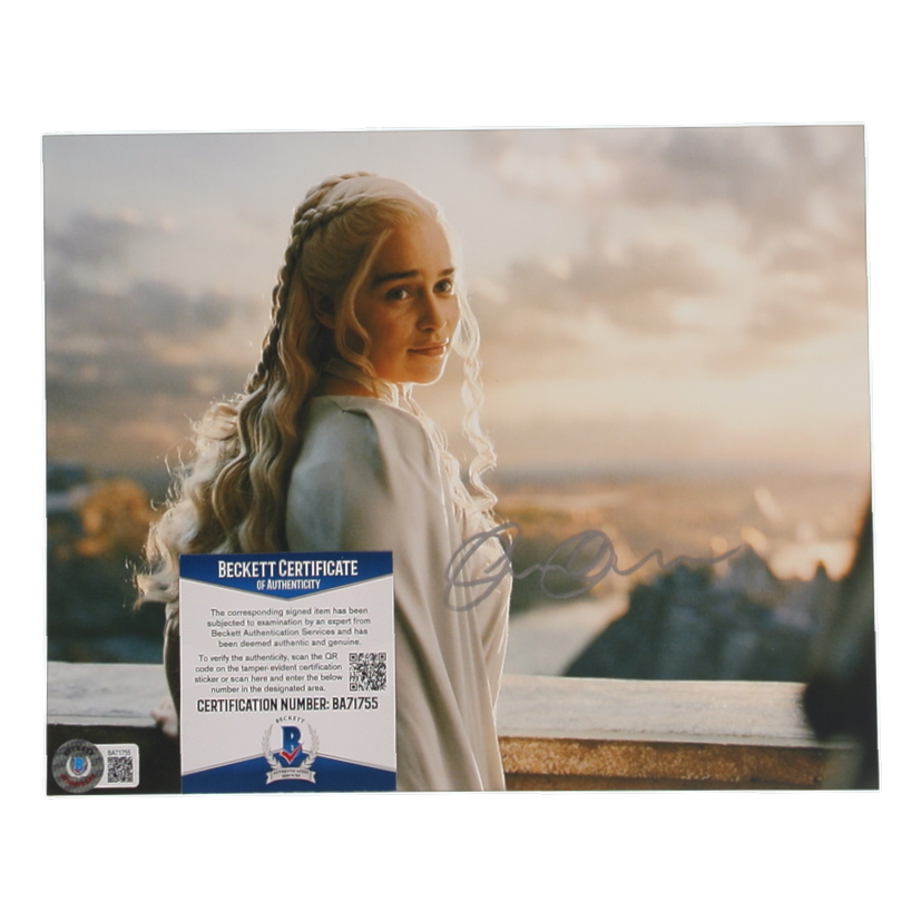 Emilia Clarke Signed "Game of Thrones" 8x10 Photo (Beckett) at PristineAuction.com Emilia Clarke Signed "Game of Thrones" 8x10 Photo (Beckett) at PristineAuction.com