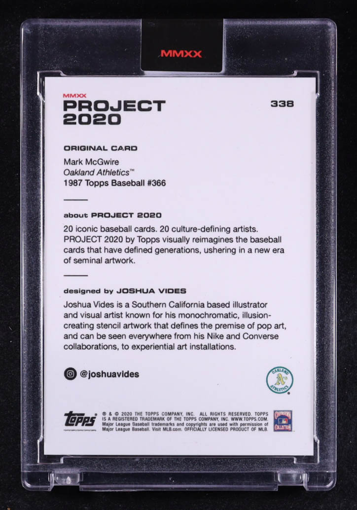 Mark McGwire 2020 Topps Project 2020 #338 / Joshua Vides at PristineAuction.com Mark McGwire 2020 Topps Project 2020 #338 / Joshua Vides at PristineAuction.com