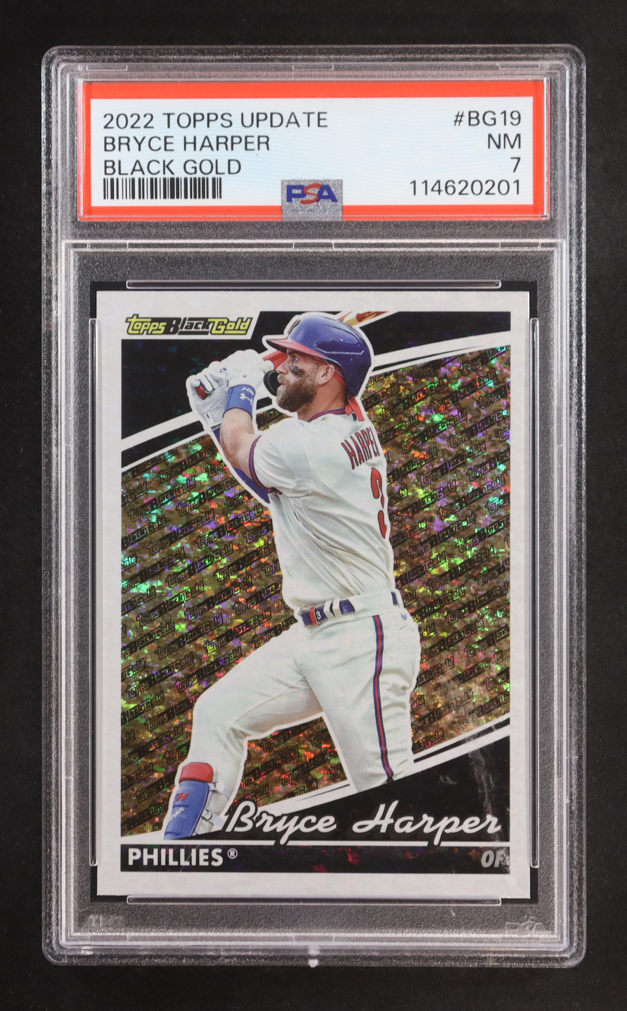 Bryce Harper 2022 Topps Update Black Gold #BG19 (PSA 7) at PristineAuction.com Bryce Harper 2022 Topps Update Black Gold #BG19 (PSA 7) at PristineAuction.com