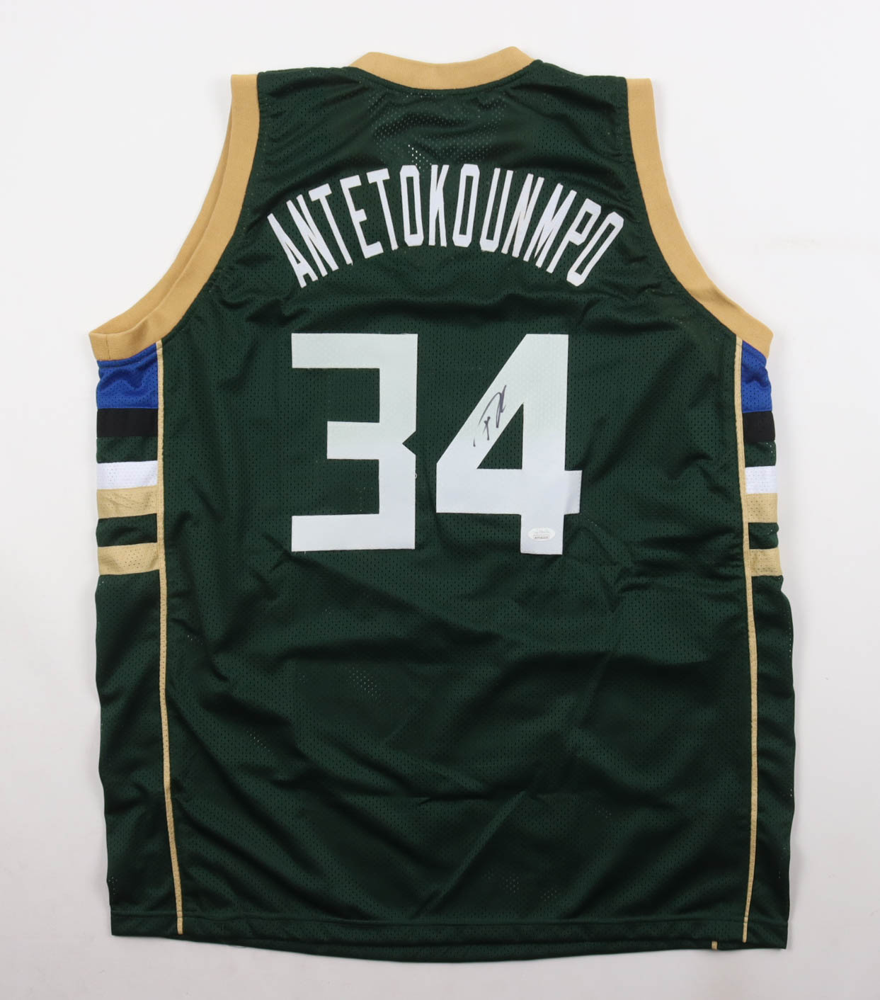 Giannis Antetokounmpo Signed Jersey (JSA) at PristineAuction.com Giannis Antetokounmpo Signed Jersey (JSA) at PristineAuction.com