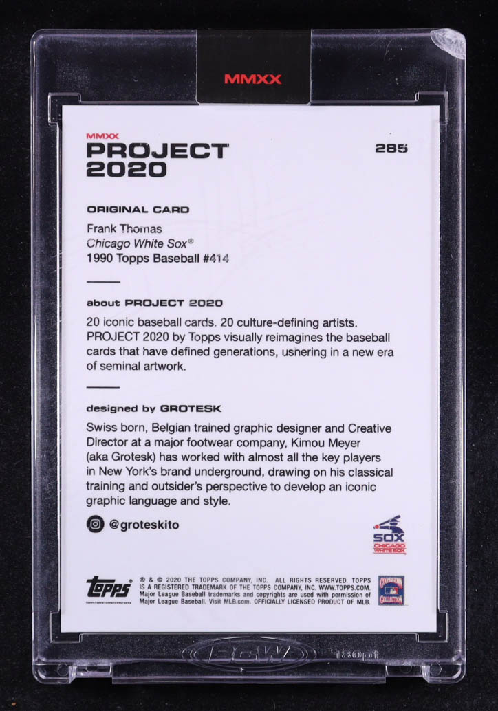 Frank Thomas 2020 Topps Project 2020 #285 / Grotesk at PristineAuction.com Frank Thomas 2020 Topps Project 2020 #285 / Grotesk at PristineAuction.com
