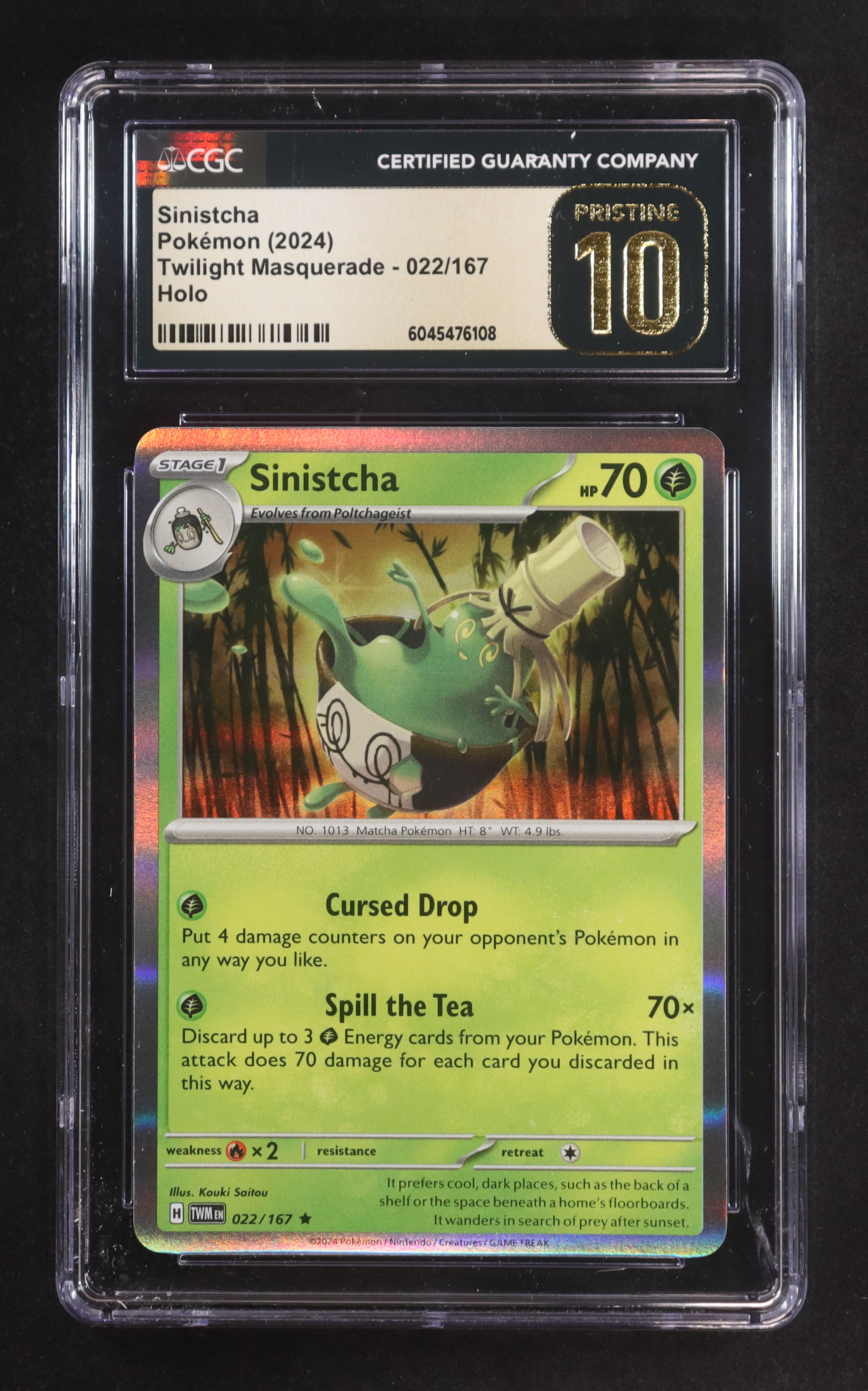 sinistcha pokemon card Pokemon TCG Sinistcha EX 210 Twilight Masquerade SIR SVP Low POP PSA 10 Gem Min
