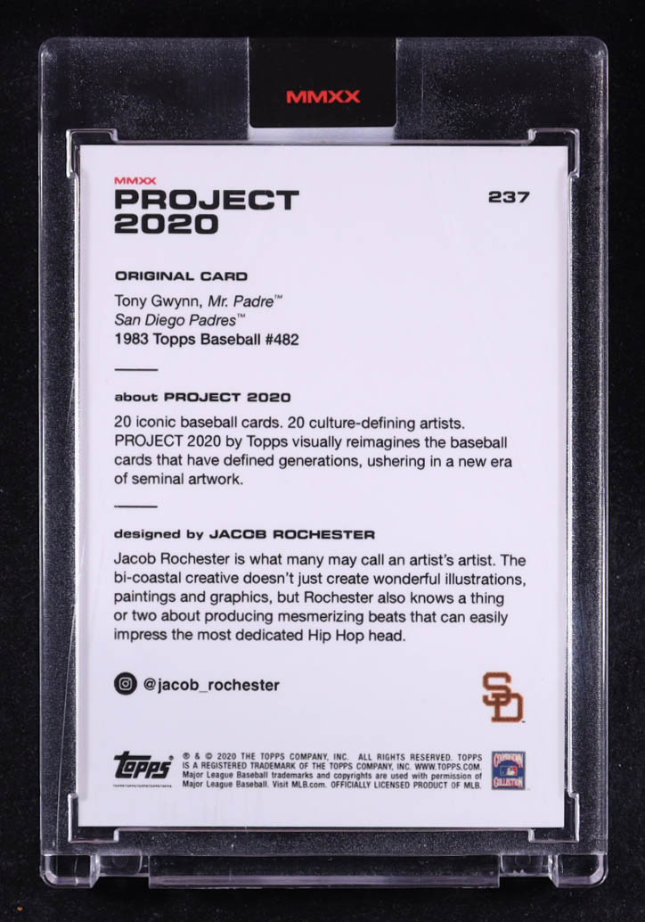Tony Gwynn 2020 Topps Project 2020 #237 / Jacob Rochester at PristineAuction.com Tony Gwynn 2020 Topps Project 2020 #237 / Jacob Rochester at PristineAuction.com