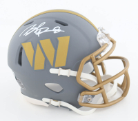 Brian Robinson Jr. Signed Commanders Slate Alternate Speed Mini Helmet (Beckett) at PristineAuction.com
