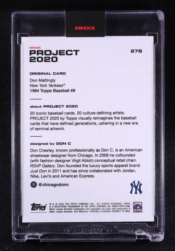 Don Mattingly 2020 Topps Project 2020 #278 / Don C at PristineAuction.com Don Mattingly 2020 Topps Project 2020 #278 / Don C at PristineAuction.com