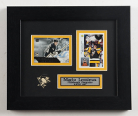 Mario Lemieux Penguins Custom Framed Pacific & Upper Deck Card Display at PristineAuction.com