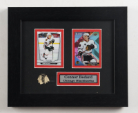 Connor Bedard Blackhawks Custom Framed O-Pee-Chee & Upper Deck Allure Card Display at PristineAuction.com