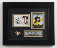 Marc-Andre Fleury Penguins Custom Framed Score & Upper Deck Card Display at PristineAuction.com