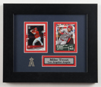 Mike Trout Angels Custom Framed Donruss Optic & Topps Card Display at PristineAuction.com