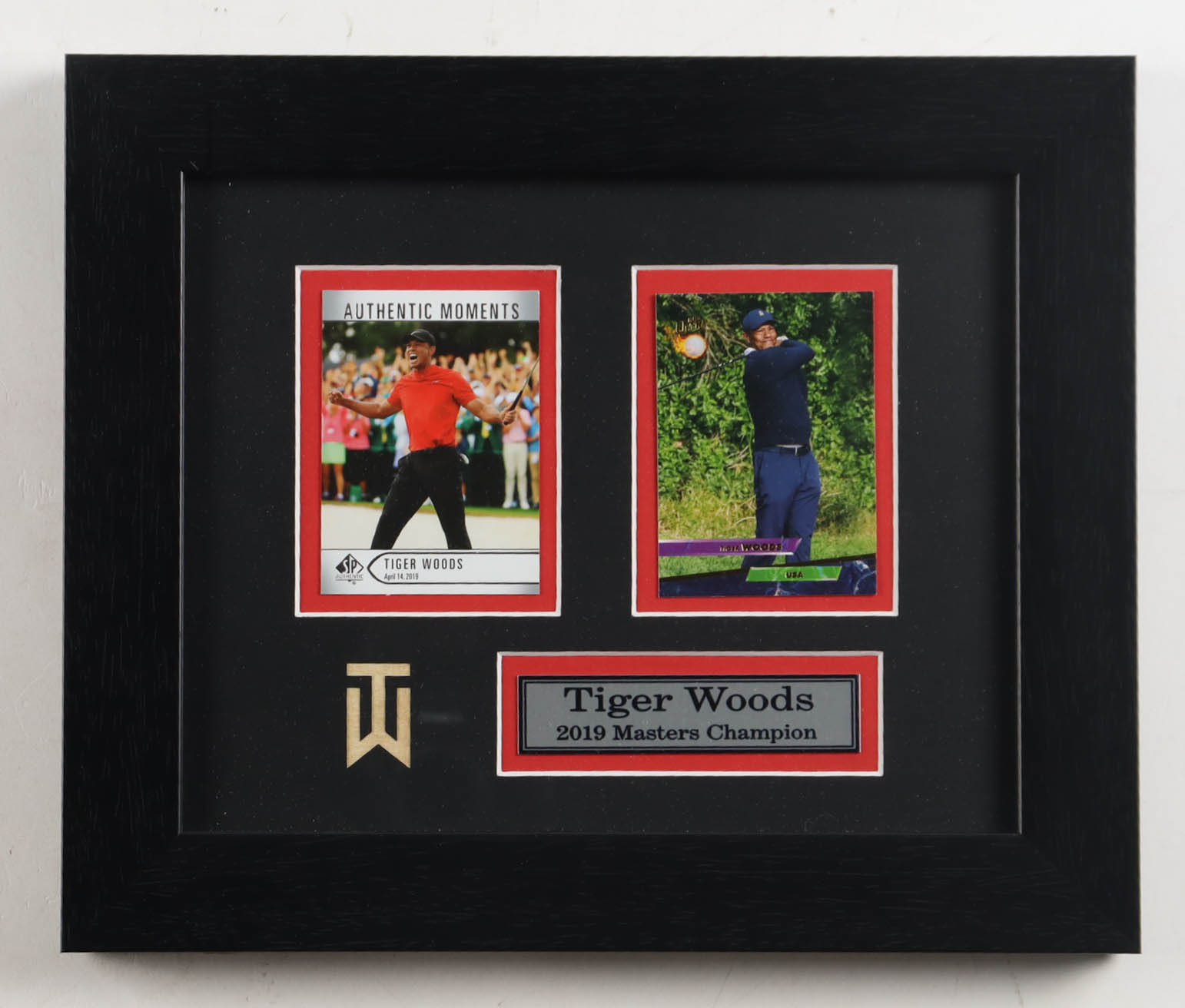 Tiger Woods Custom Framed SP & Ultra Card Display at PristineAuction.com Tiger Woods Custom Framed SP & Ultra Card Display at PristineAuction.com