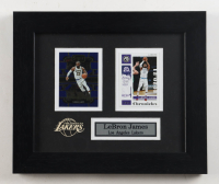 LeBron James Lakers Custom Framed Select & Chronicles Card Display at PristineAuction.com