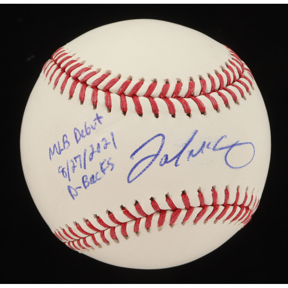 Jake McCarthy Signed OML Baseball Inscribed "MLB Debut 8/27/2021 D-Backs" (PA) at PristineAuction.com