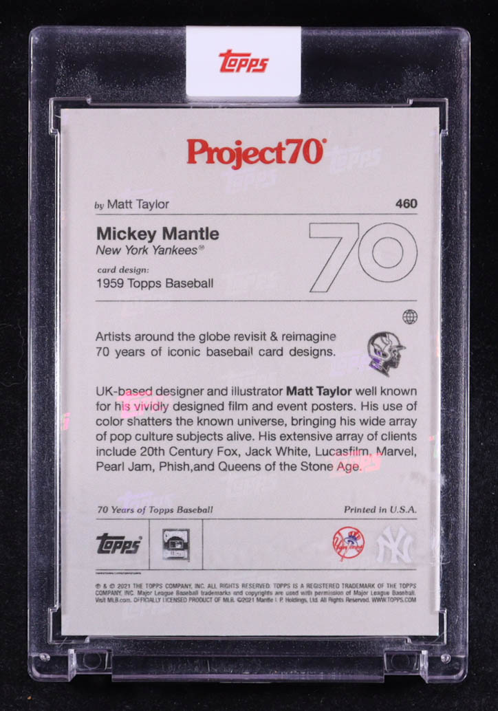 Mickey Mantle 2021 Topps Project 70 #460 / Matt Taylor at PristineAuction.com Mickey Mantle 2021 Topps Project 70 #460 / Matt Taylor at PristineAuction.com