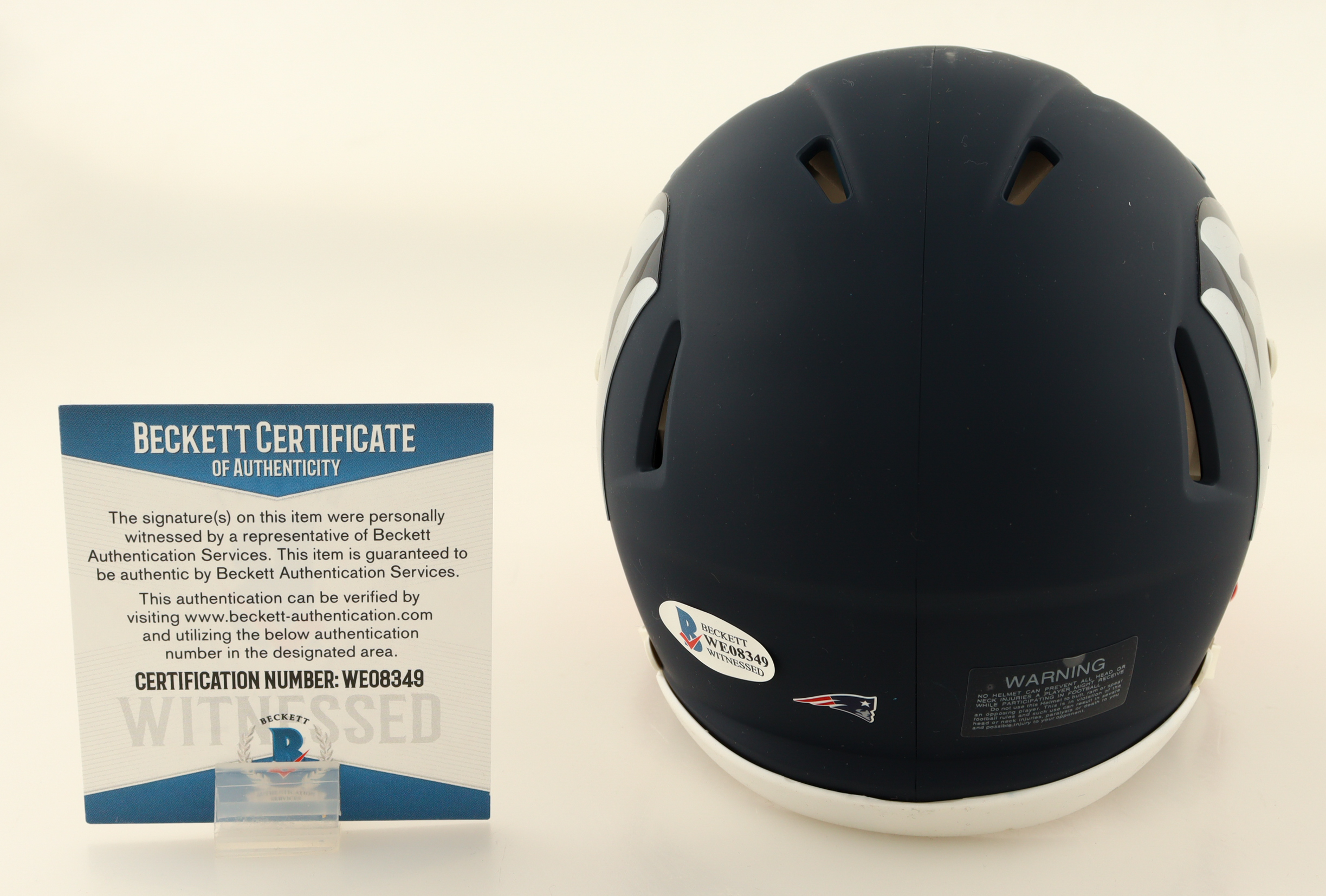 N'Keal Harry Signed Patriots Amp Alternate Speed Mini Helmet (Beckett) at PristineAuction.com N'Keal Harry Signed Patriots Amp Alternate Speed Mini Helmet (Beckett) at PristineAuction.com