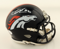 Caden Sterns Signed Broncos Speed Mini Helmet (JSA) at PristineAuction.com
