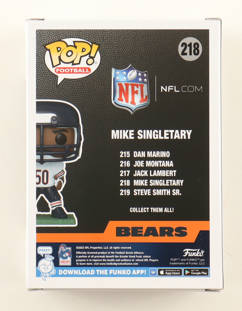 Mike Singletary Signed Bears #218 Funko Pop! Vinyl Figure (Beckett) at PristineAuction.com Mike Singletary Signed Bears #218 Funko Pop! Vinyl Figure (Beckett) at PristineAuction.com