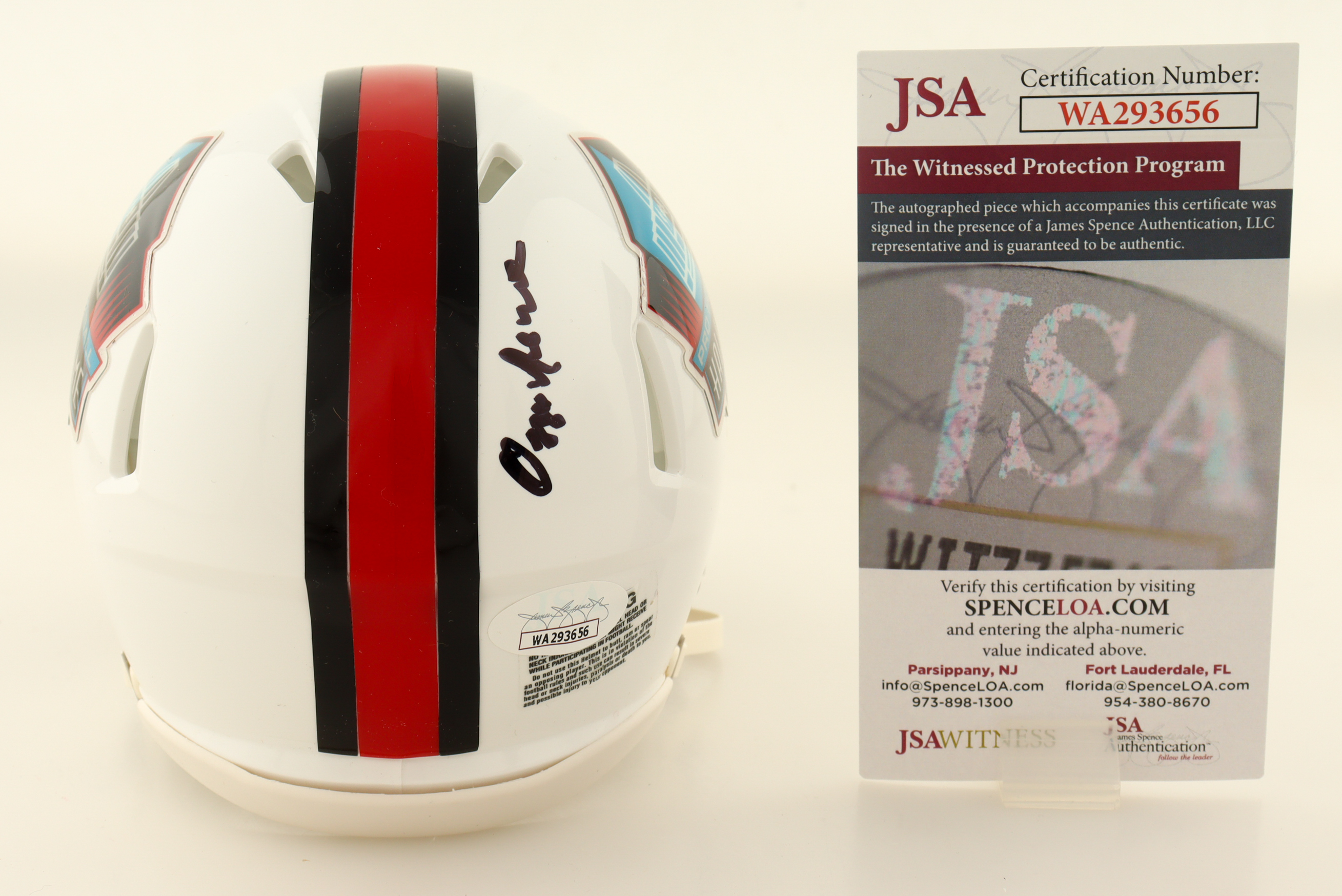 Ozzie Newsome Signed Hall of Fame Logo Speed Mini Helmet (JSA) at PristineAuction.com Ozzie Newsome Signed Hall of Fame Logo Speed Mini Helmet (JSA) at PristineAuction.com