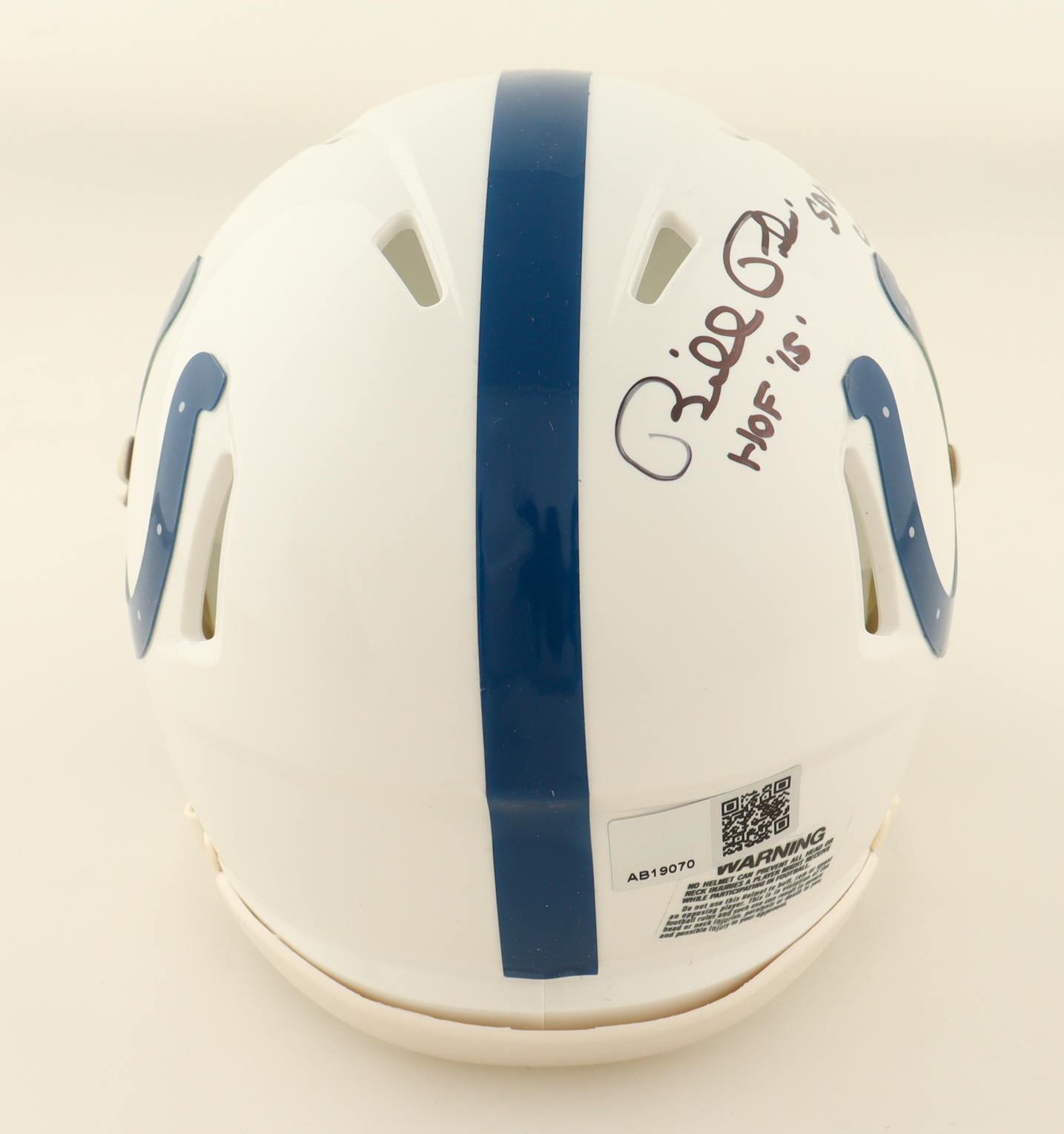 Bill Polian Signed Colts Speed Mini Helmet Inscribed "HOF '15" & "SB Champs" (TSE) at PristineAuction.com Bill Polian Signed Colts Speed Mini Helmet Inscribed "HOF '15" & "SB Champs" (TSE) at PristineAuction.com