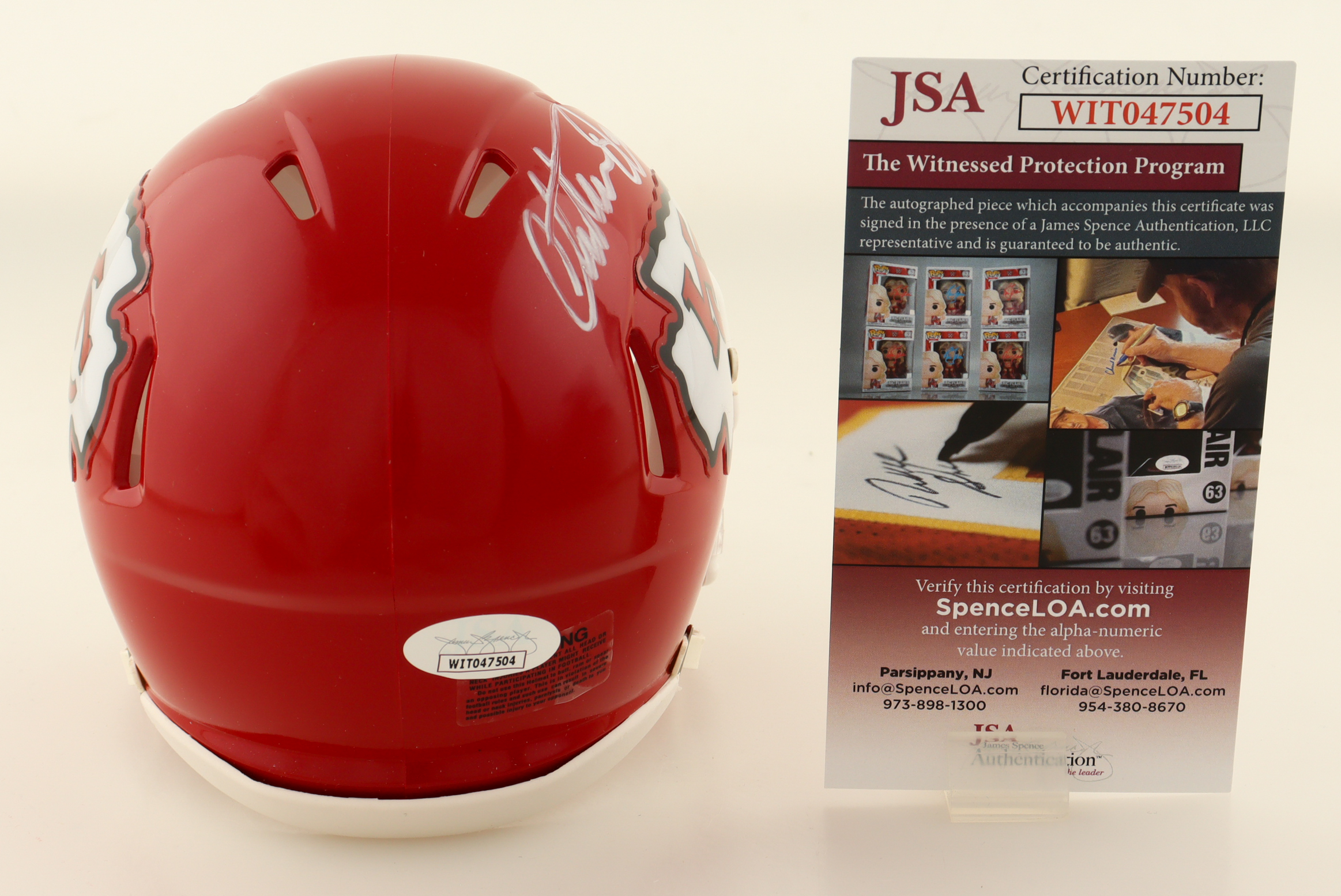Christian Okoye Signed Chiefs Speed Mini Helmet (JSA) at PristineAuction.com Christian Okoye Signed Chiefs Speed Mini Helmet (JSA) at PristineAuction.com