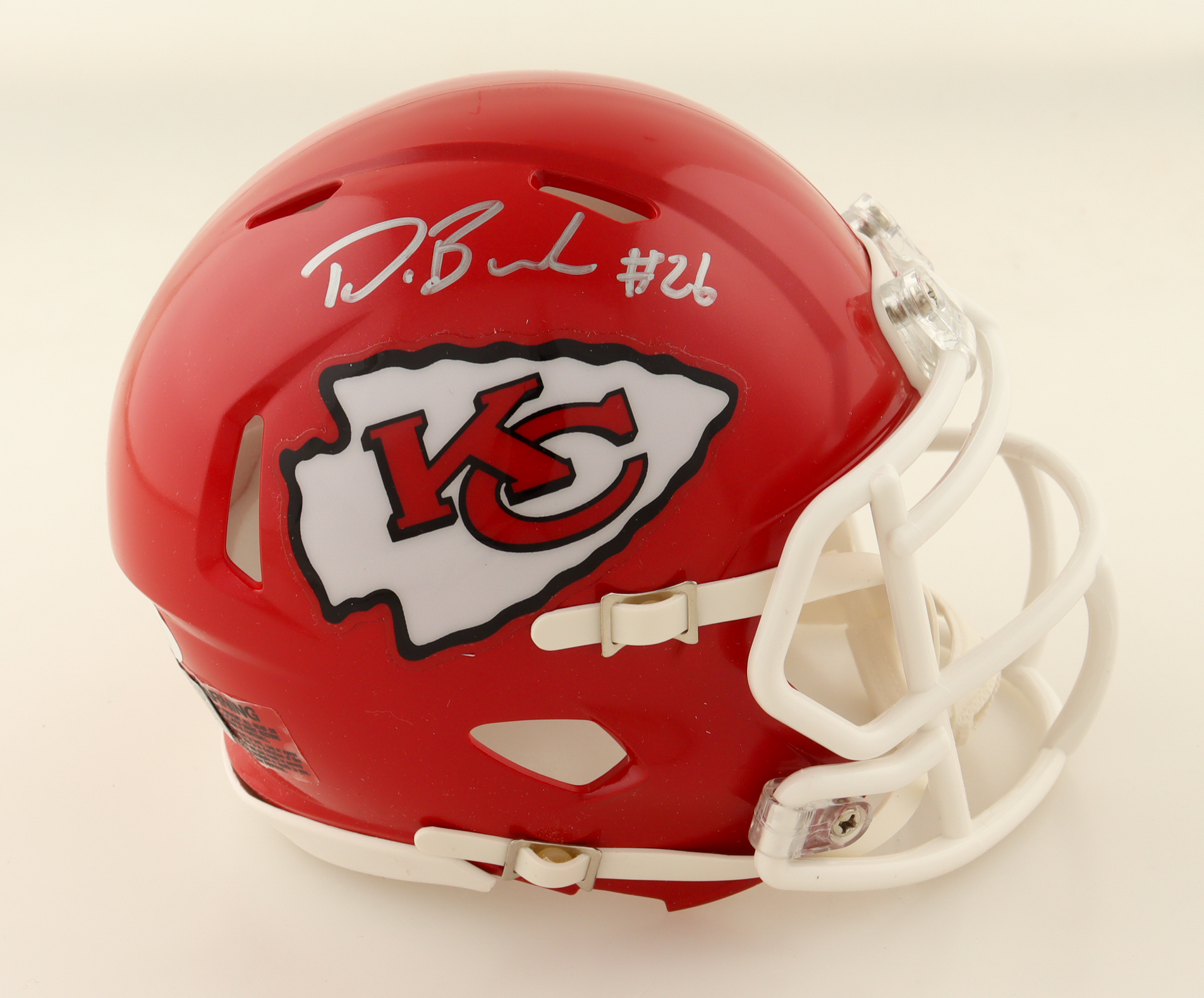 Deon Bush Signed Chiefs Speed Mini Helmet (JSA) at PristineAuction.com Deon Bush Signed Chiefs Speed Mini Helmet (JSA) at PristineAuction.com