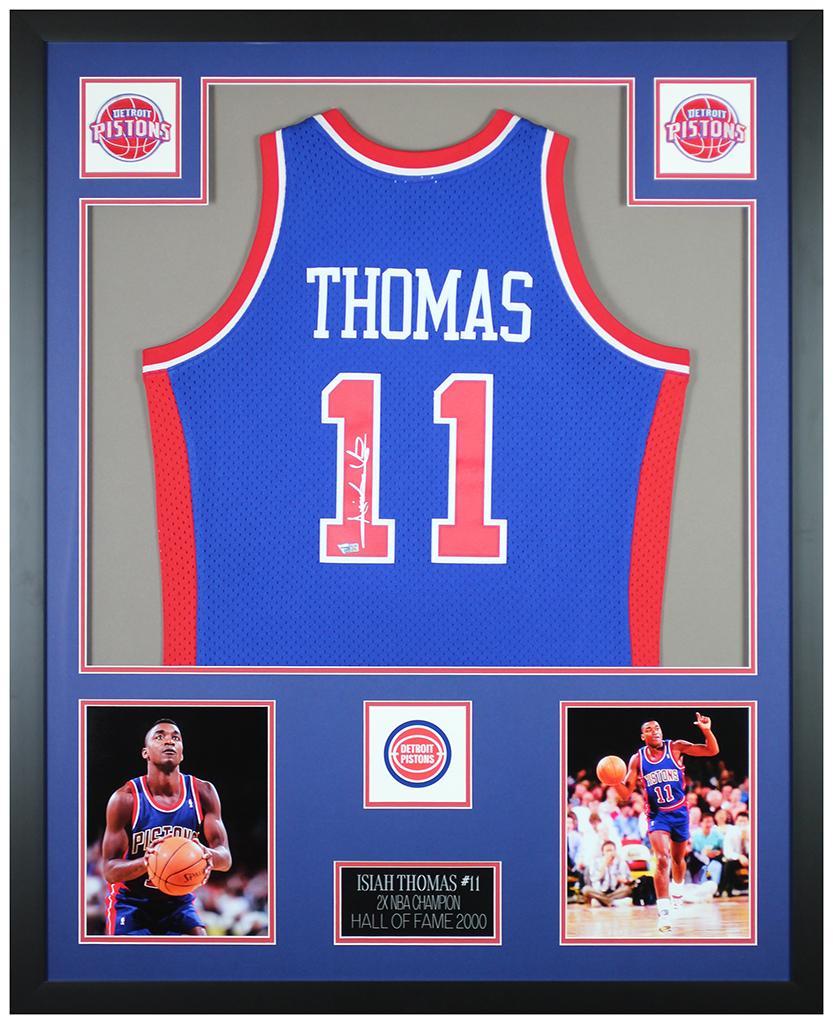 Isiah Thomas Signed Custom Framed Jersey Display (Fanatics) at PristineAuction.com Isiah Thomas Signed Custom Framed Jersey Display (Fanatics) at PristineAuction.com
