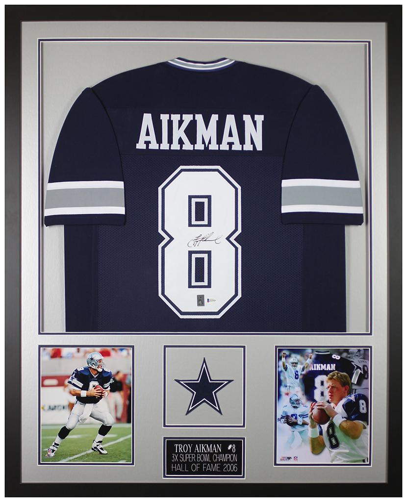 Troy Aikman Signed Custom Framed Jersey Display (Beckett) at PristineAuction.com Troy Aikman Signed Custom Framed Jersey Display (Beckett) at PristineAuction.com