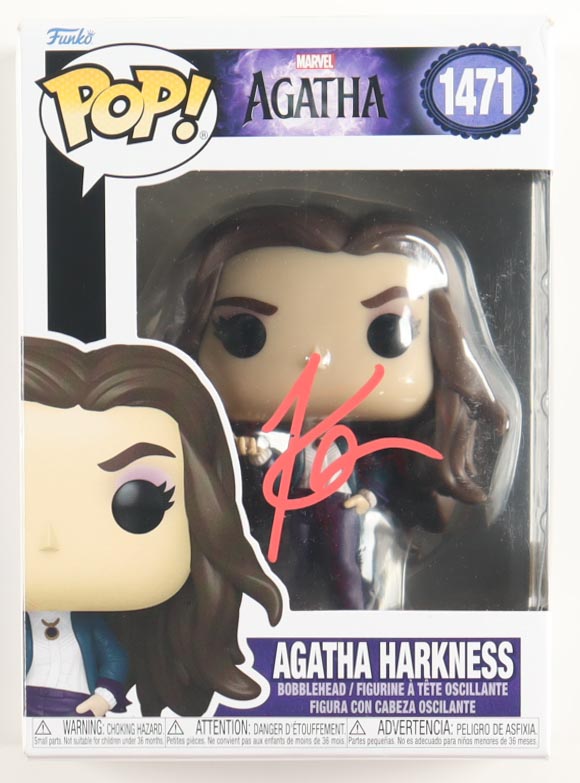 Kathryn Hahn Signed "Agatha" #1471 Agatha Harkness Funko Pop! Vinyl Figure (JSA) at PristineAuction.com Kathryn Hahn Signed "Agatha" #1471 Agatha Harkness Funko Pop! Vinyl Figure (JSA) at PristineAuction.com