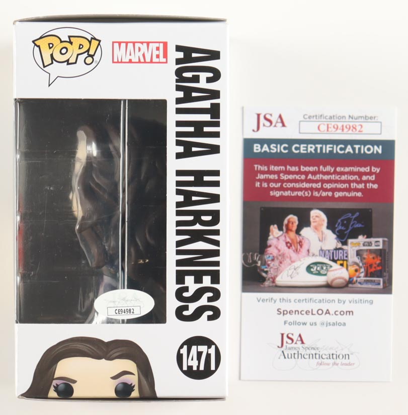 Kathryn Hahn Signed "Agatha" #1471 Agatha Harkness Funko Pop! Vinyl Figure (JSA) at PristineAuction.com Kathryn Hahn Signed "Agatha" #1471 Agatha Harkness Funko Pop! Vinyl Figure (JSA) at PristineAuction.com