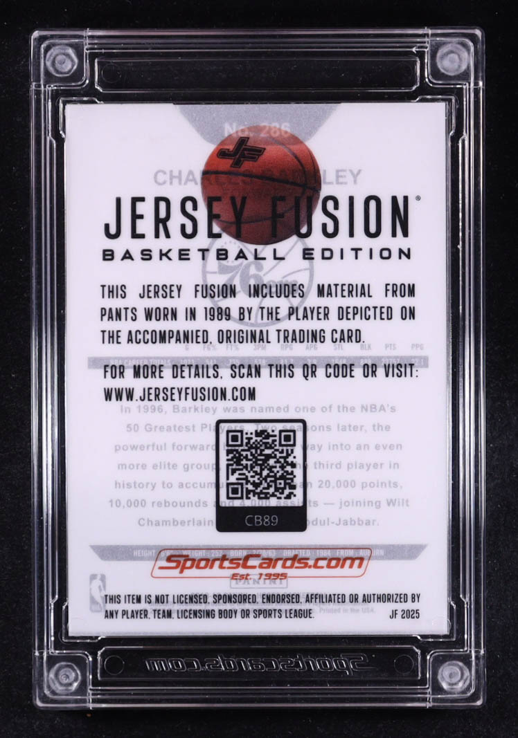 Charles Barkley 2025 Jersey Fusion NBA Hoops Quadruple Patch #CB89 #4/5 at PristineAuction.com Charles Barkley 2025 Jersey Fusion NBA Hoops Quadruple Patch #CB89 #4/5 at PristineAuction.com