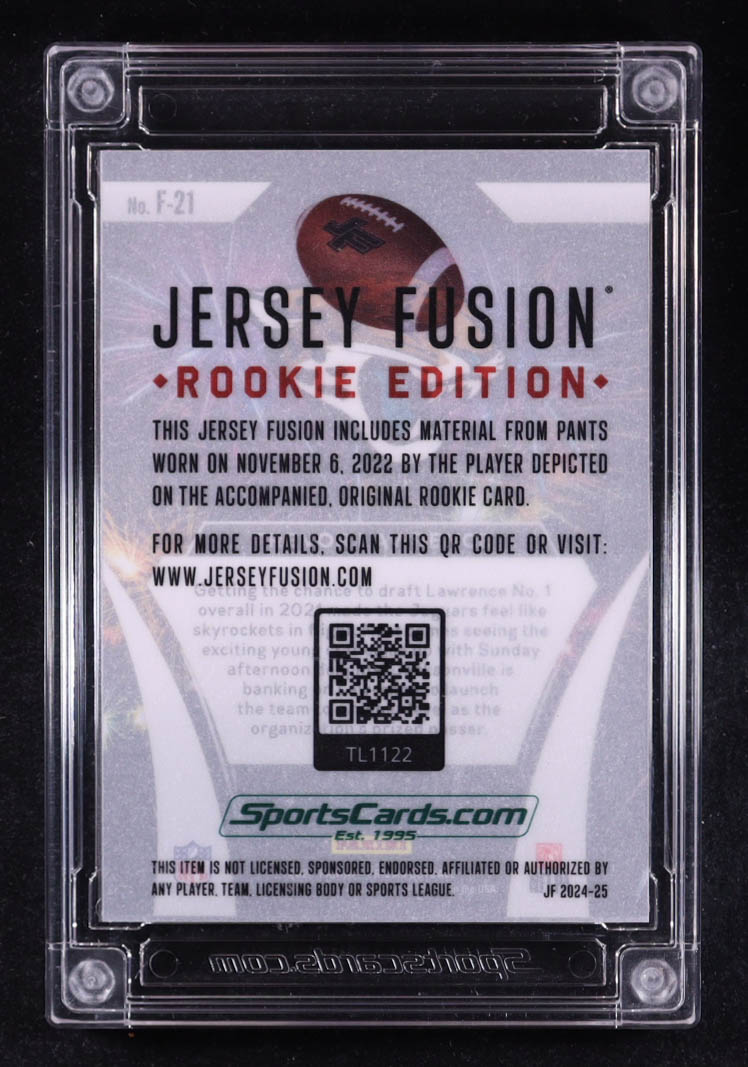 Trevor Lawrence 2024-25 Jersey Fusion Fireworks Rookie Edition Patch #TL1122 #13/75 at PristineAuction.com Trevor Lawrence 2024-25 Jersey Fusion Fireworks Rookie Edition Patch #TL1122 #13/75 at PristineAuction.com