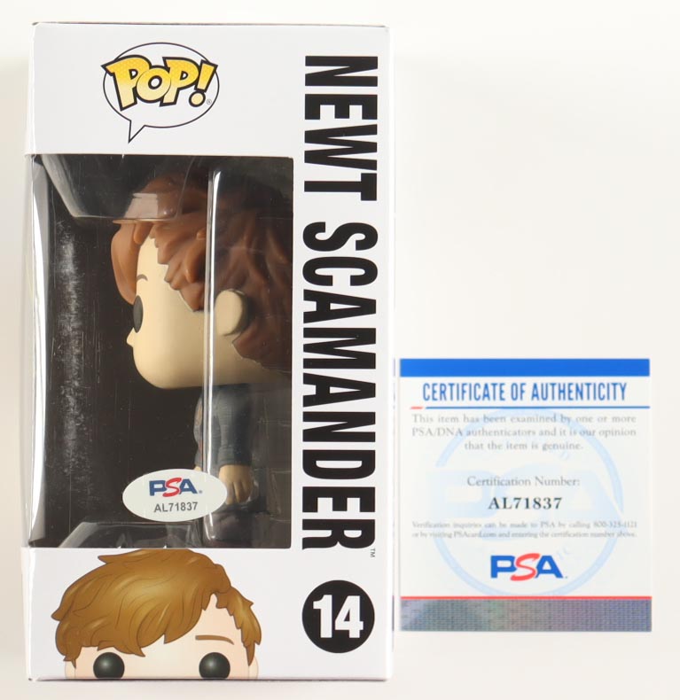 Eddie Redmayne Signed "The Crimes of Grindelwald" #14 Newt Scamander Funko Pop! Vinyl Figure (PSA) at PristineAuction.com Eddie Redmayne Signed "The Crimes of Grindelwald" #14 Newt Scamander Funko Pop! Vinyl Figure (PSA) at PristineAuction.com