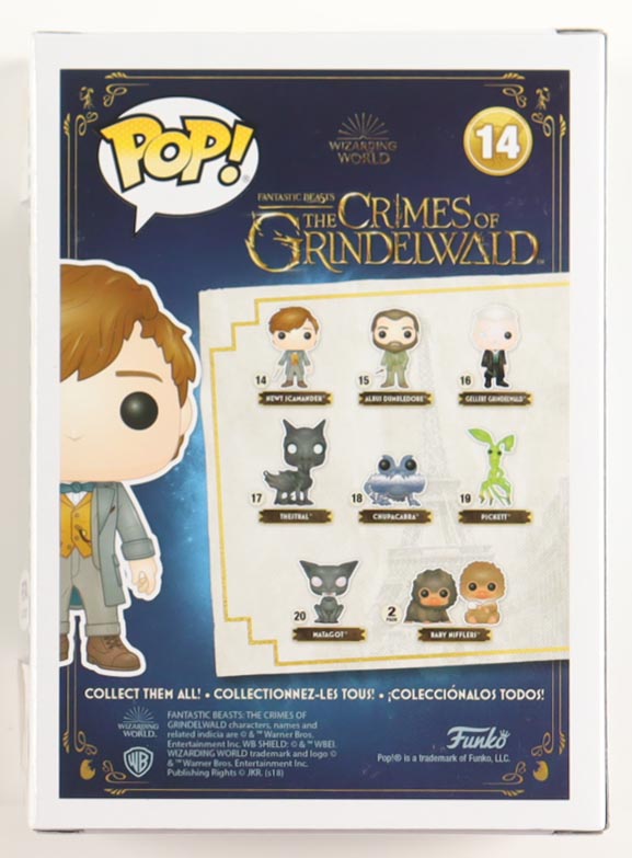 Eddie Redmayne Signed "The Crimes of Grindelwald" #14 Newt Scamander Funko Pop! Vinyl Figure (PSA) at PristineAuction.com Eddie Redmayne Signed "The Crimes of Grindelwald" #14 Newt Scamander Funko Pop! Vinyl Figure (PSA) at PristineAuction.com