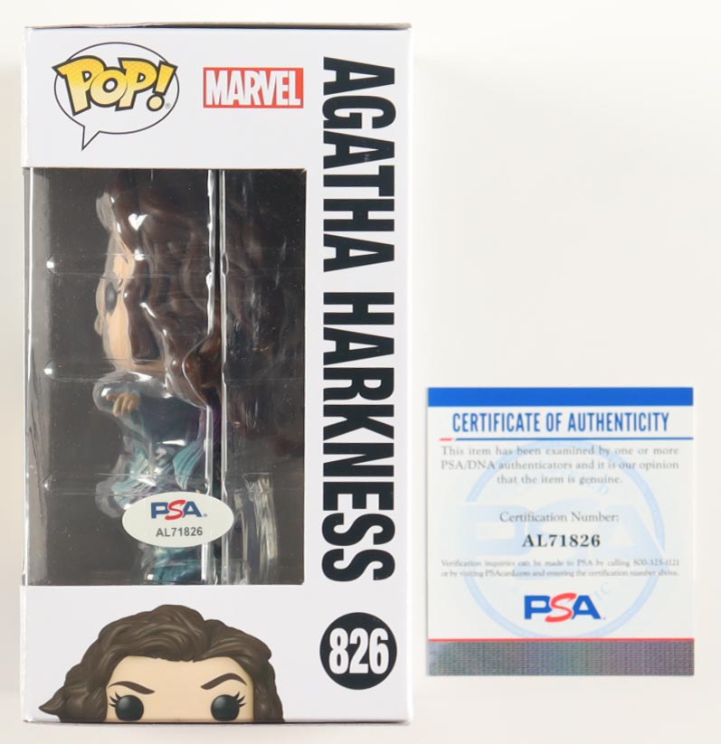 Kathryn Hahn Signed "Wanda Vision" #826 Agatha Harkness Funko Pop! Vinyl Figure (PSA) at PristineAuction.com Kathryn Hahn Signed "Wanda Vision" #826 Agatha Harkness Funko Pop! Vinyl Figure (PSA) at PristineAuction.com