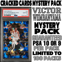 Cracked Cards Victor Wembanyama PSA Mystery Box Edition #3 (Limited to 100 Packs) at PristineAuction.com