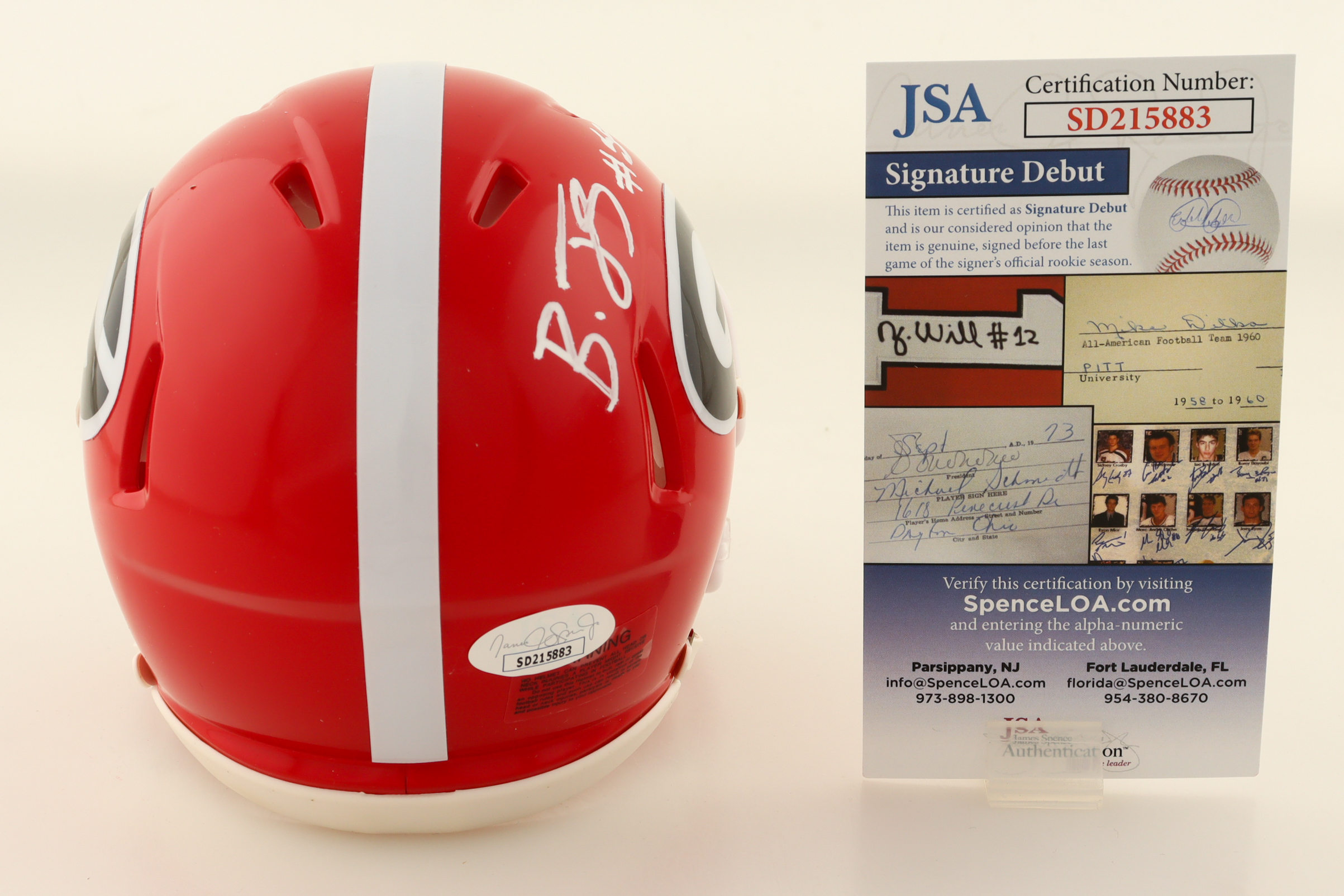 Broderick Jones Signed Georgia Bulldogs Speed Mini Helmet (JSA) at PristineAuction.com Broderick Jones Signed Georgia Bulldogs Speed Mini Helmet (JSA) at PristineAuction.com