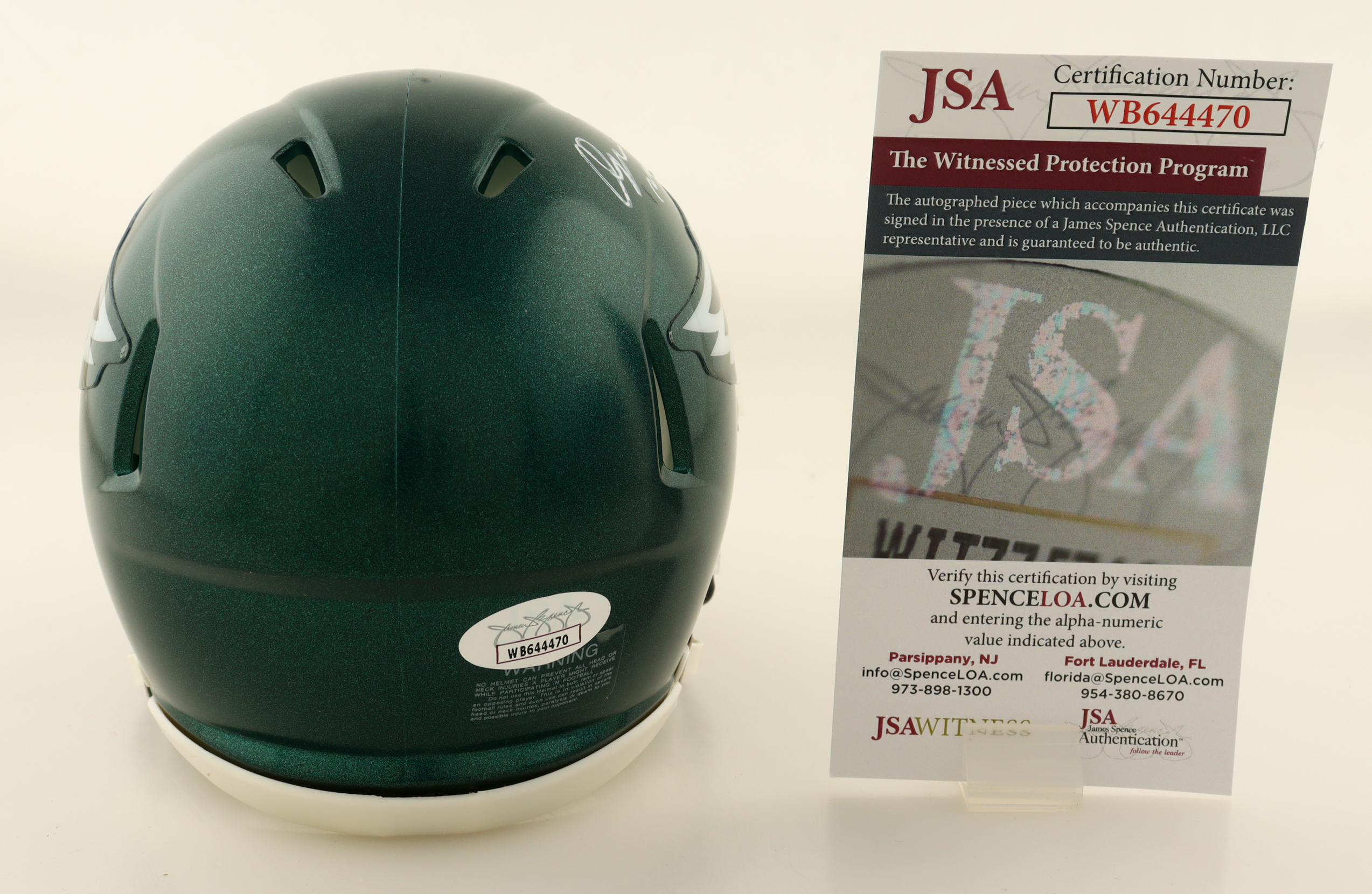 Quinyon Mitchell Signed Eagles Speed Mini Helmet (JSA) at PristineAuction.com Quinyon Mitchell Signed Eagles Speed Mini Helmet (JSA) at PristineAuction.com