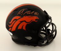 KJ Hamler Signed Broncos Eclipse Alternate Speed Mini Helmet (JSA) at PristineAuction.com