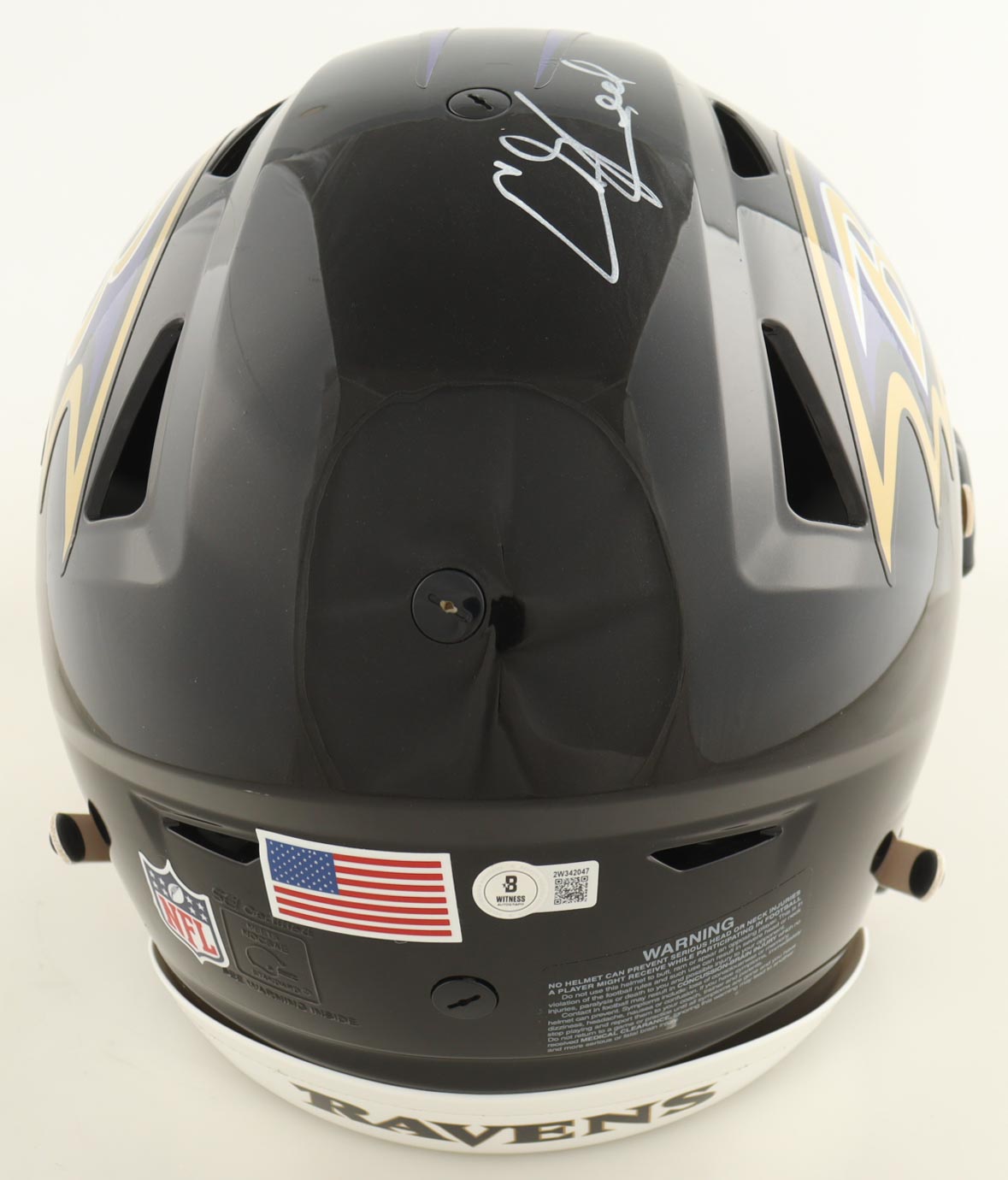 Ed Reed Signed Ravens Full-Size Authentic On-Field Speed Helmet (Beckett) at PristineAuction.com Ed Reed Signed Ravens Full-Size Authentic On-Field Speed Helmet (Beckett) at PristineAuction.com