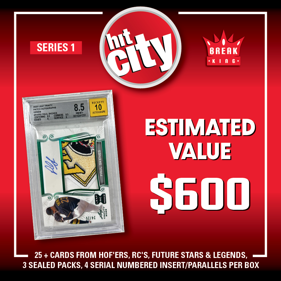 Break King "HIT CITY" Mystery Box Series 1 – (1) HIT PACK per box, 25+ HOF RC’S, 4 #’D Parallels & 3 SEALED PACKS!!!! at PristineAuction.com Break King "HIT CITY" Mystery Box Series 1 – (1) HIT PACK per box, 25+ HOF RC’S, 4 #’D Parallels & 3 SEALED PACKS!!!! at PristineAuction.com