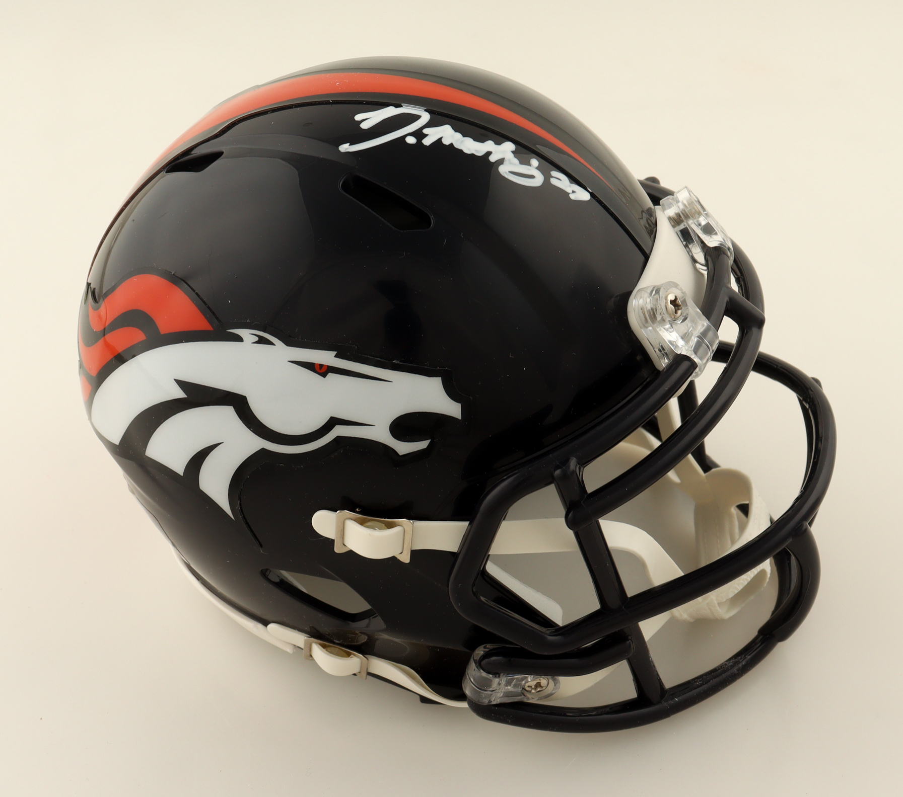 Damarri Mathis Signed Broncos Speed Mini Helmet (JSA) at PristineAuction.com Damarri Mathis Signed Broncos Speed Mini Helmet (JSA) at PristineAuction.com