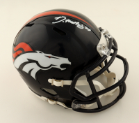 Damarri Mathis Signed Broncos Speed Mini Helmet (JSA) at PristineAuction.com