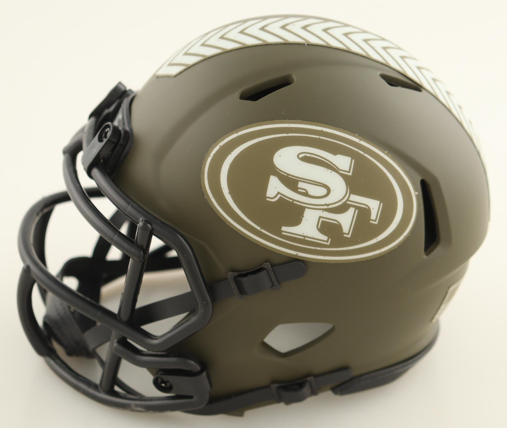 Ricky Pearsall Signed 49ers Salute to Service Alternate Speed Mini Helmet (Beckett) at PristineAuction.com Ricky Pearsall Signed 49ers Salute to Service Alternate Speed Mini Helmet (Beckett) at PristineAuction.com