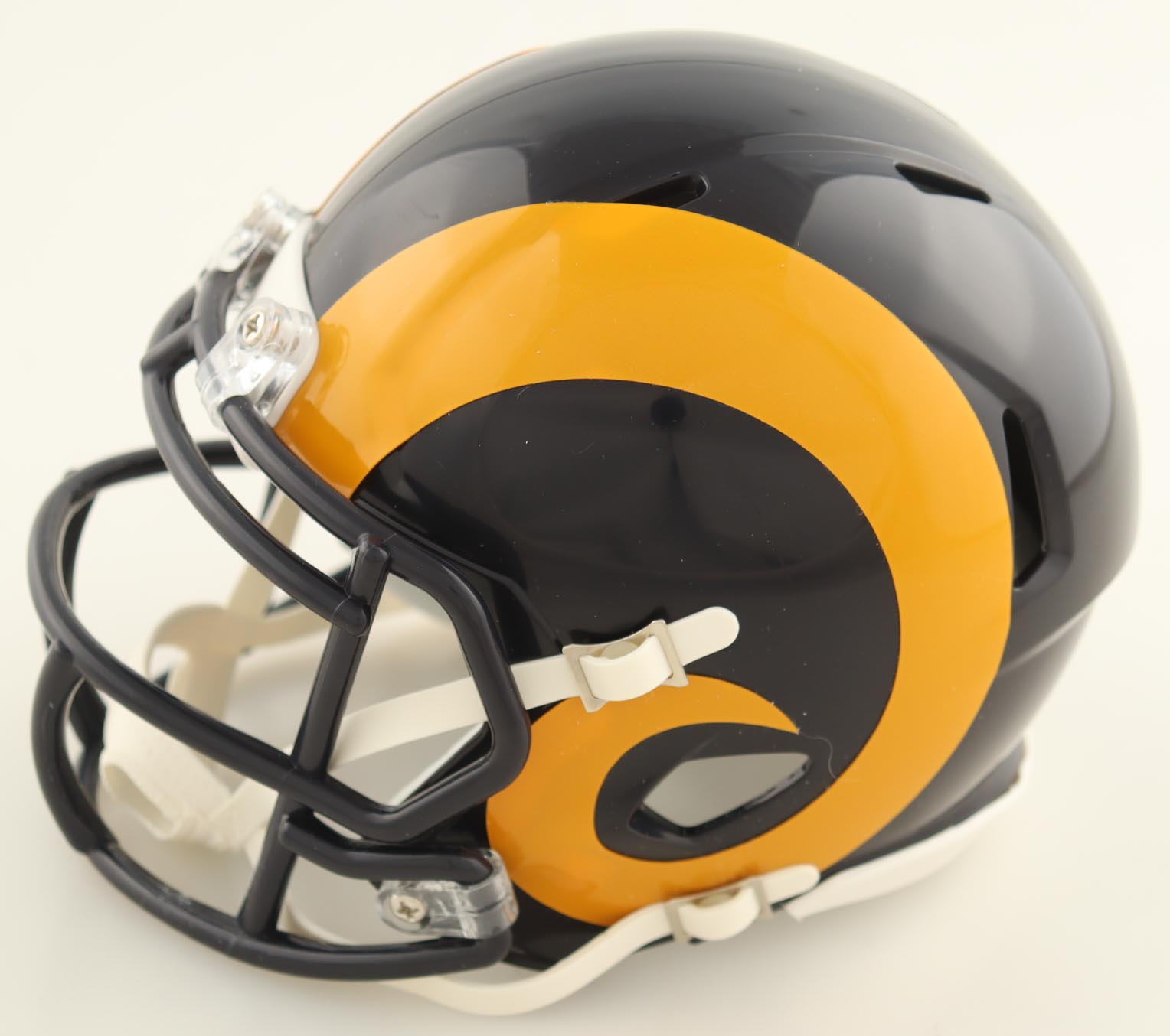 Jack Youngblood Signed Rams Throwback Speed Mini Helmet Inscribed "HOF 01" (Schwartz) at PristineAuction.com Jack Youngblood Signed Rams Throwback Speed Mini Helmet Inscribed "HOF 01" (Schwartz) at PristineAuction.com
