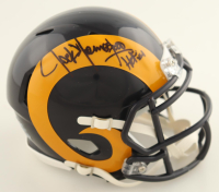 Jack Youngblood Signed Rams Throwback Speed Mini Helmet Inscribed "HOF 01" (Schwartz) at PristineAuction.com