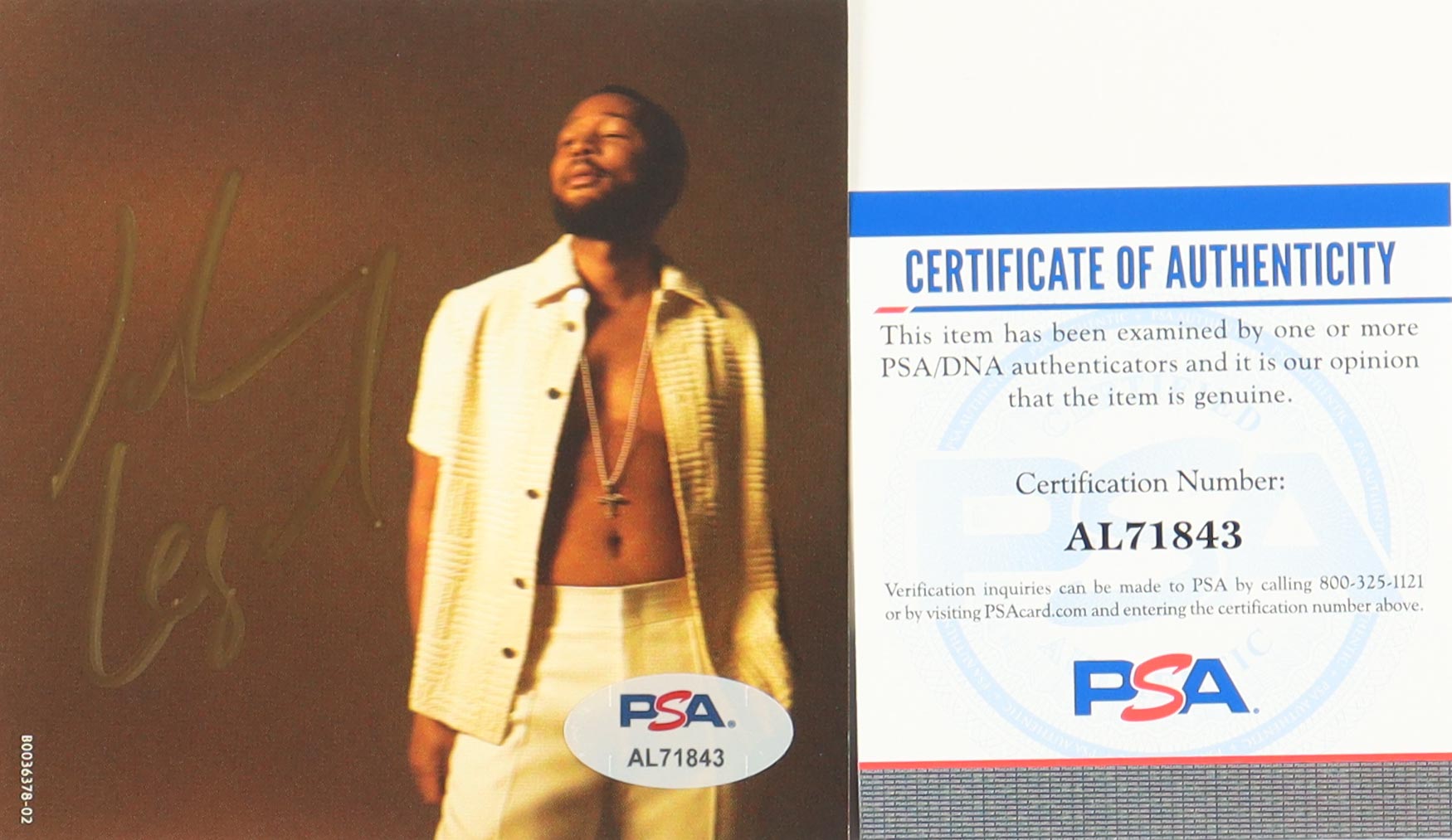 John Legend Signed "Legend" CD Insert (PSA) at PristineAuction.com John Legend Signed "Legend" CD Insert (PSA) at PristineAuction.com