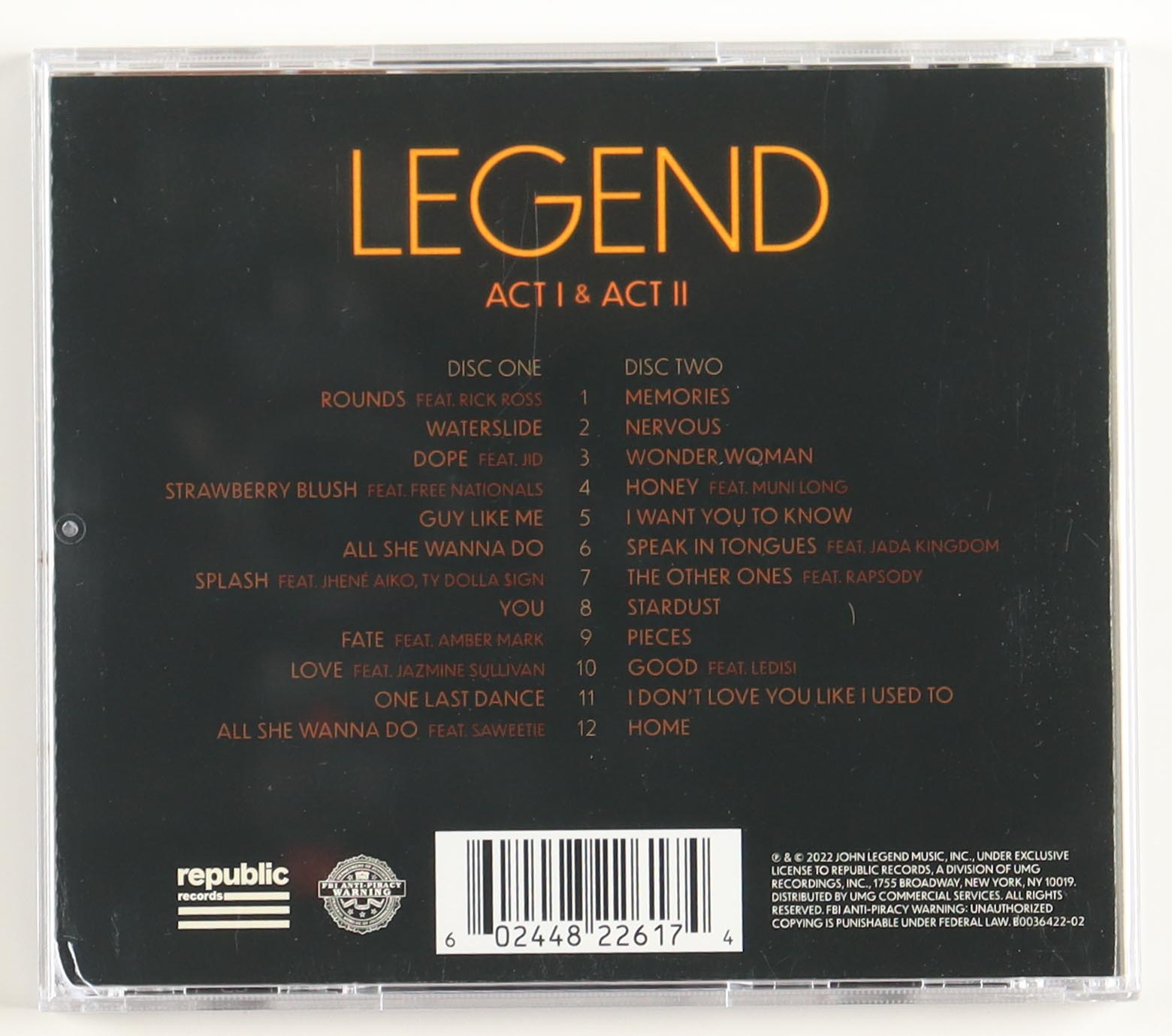 John Legend Signed "Legend" CD Insert (PSA) at PristineAuction.com John Legend Signed "Legend" CD Insert (PSA) at PristineAuction.com